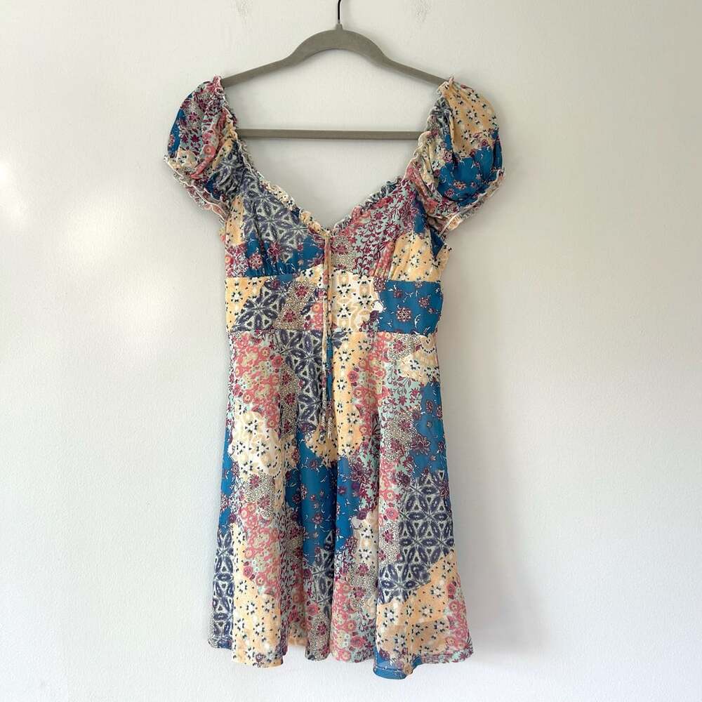 Urban Outfitters Mixed Pattern Mesh Mini Dress Size S